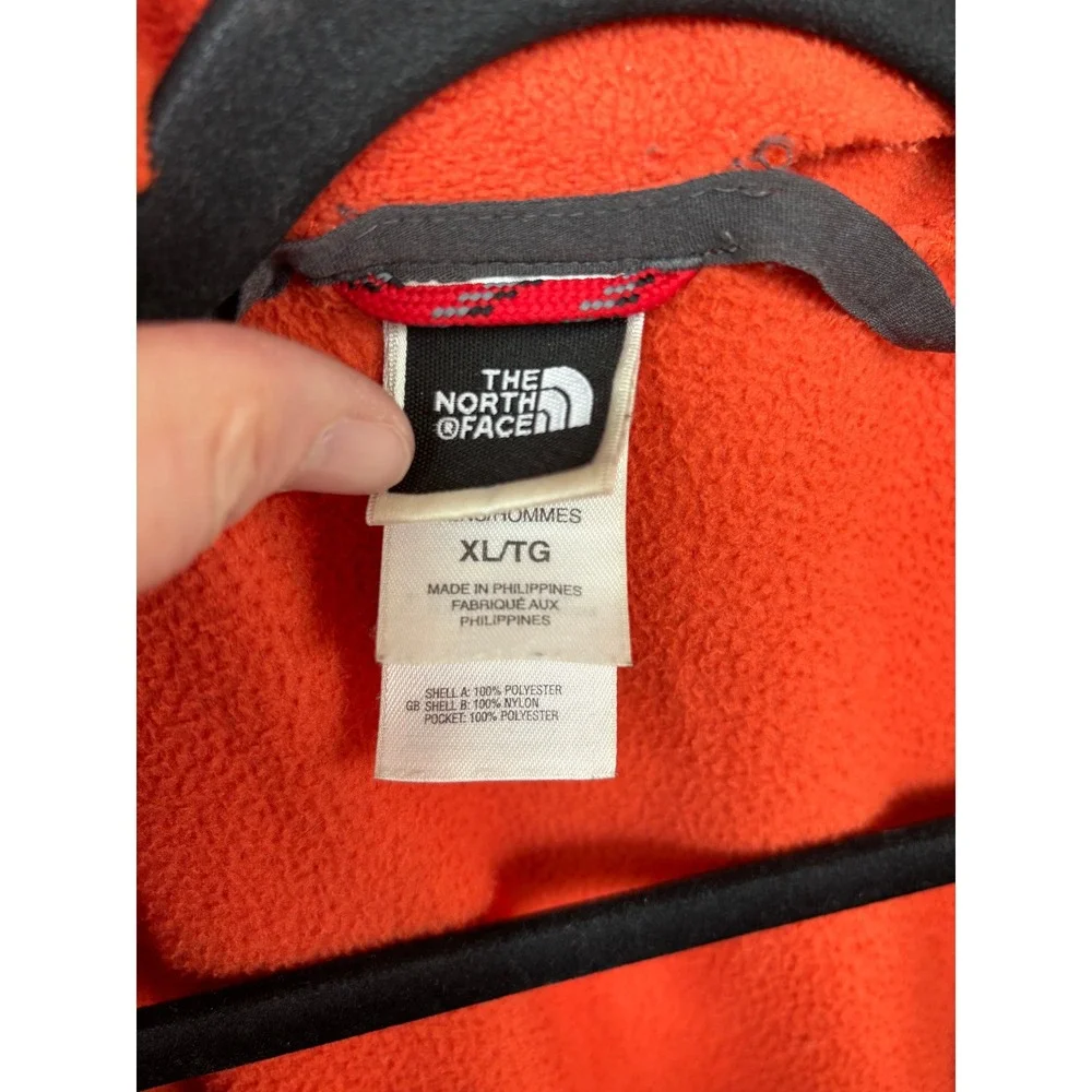 The North Face Gore-Tex Mountain Jacket Mens XL Orange Grey‎ Fleece Lined Shell